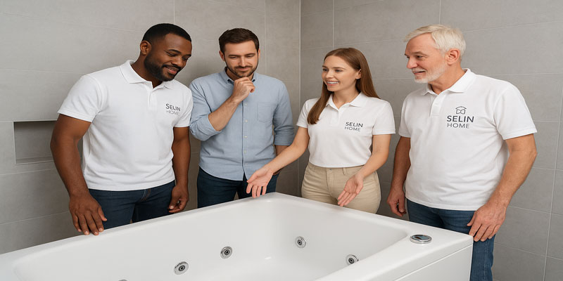 ابعاد استاندارد جکوزی برای حمام های مختلف