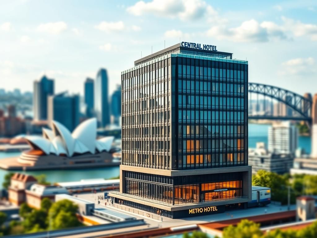 موقعیت هتل سنترال مترو سیدنی | نقشه کامل و دسترسی ها