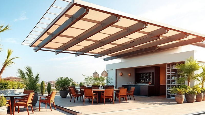 چرا سقف متحرک انتخاب اول طراحان برای فضاهای نیمه&zwnj; باز است؟